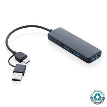 Hub USB 2.0 z USB C RABS, BLACK P308.261