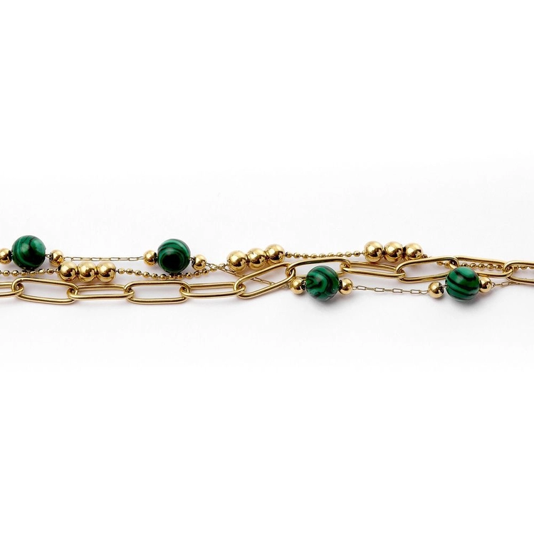 Bransoletka Andrea Gold/ Green
