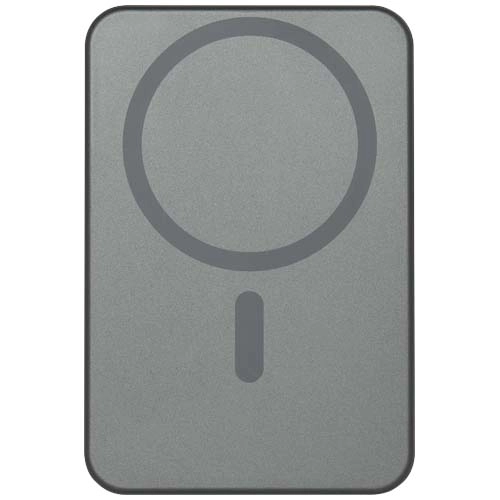 Powerbank Avis 5000 mAh z recyklingowanego aluminium posiadającego certyfikację RCS, z wbudowanym magnesem 