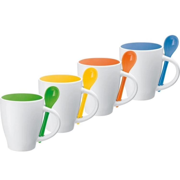 Kubek ceramiczny z łyżeczką 250 ml ARMANDO