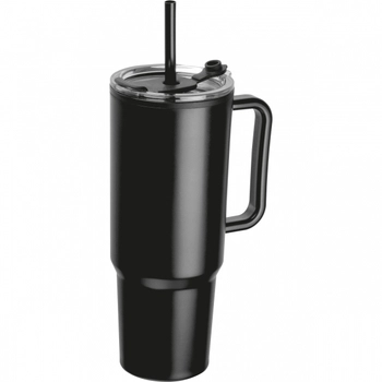 Kubek ze słomką XXL 1200 ml TEODORA, czarny 8468603