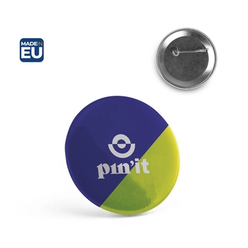 Button P'IN 6. Button P'IN 6. Okrągła przypinka, srebrny 73125-340