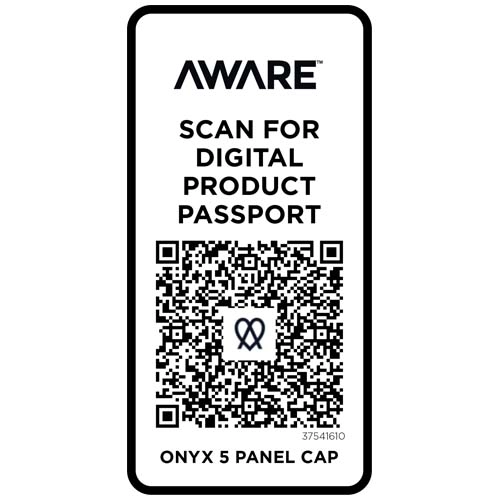 Onyx 5-panelowa czapka Aware™ z daszkiem z recyklingu 240 g/m²