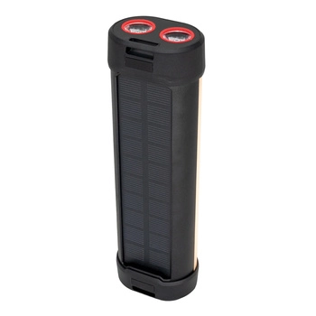 Latarka solarna z power bankiem 3000 mAh, czarny EG0589403