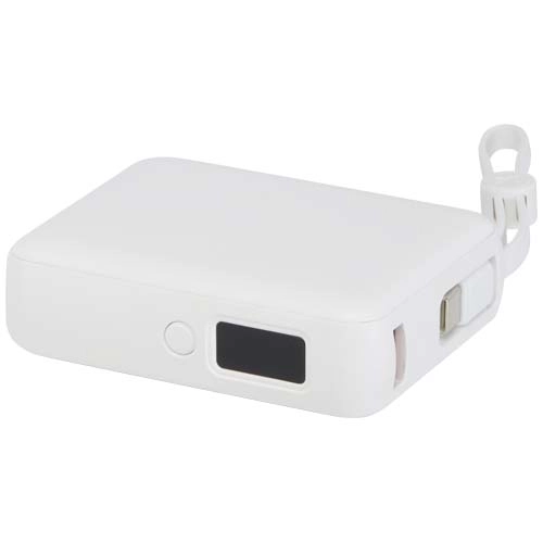 Acrux powerbank do tabletu o pojemności 10 000 mAh i mocy 35 W z wbudowanym kablem typu C - wykonany z tworzyw sztucznych poc
