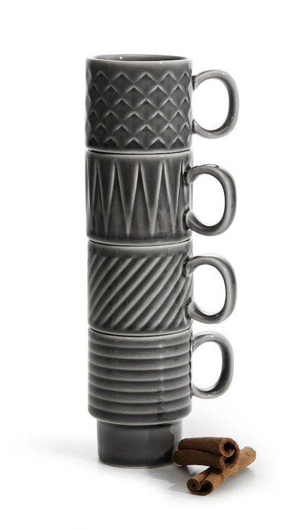 Filiżanki do espresso 4-pak, szary