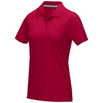 Damska organiczna koszulka polo Graphite, czerwony 37509250