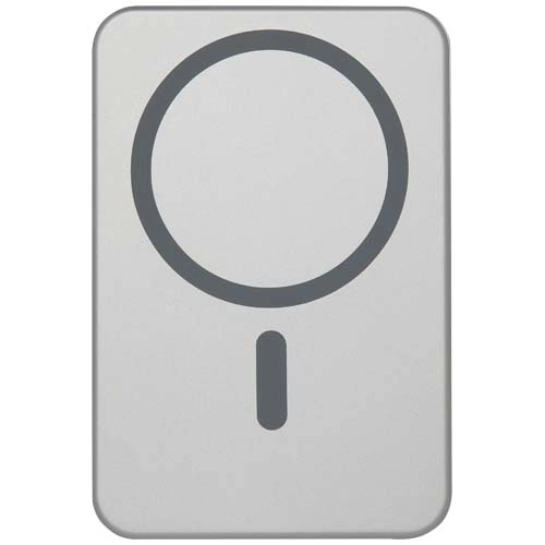 Powerbank Avis 5000 mAh z recyklingowanego aluminium posiadającego certyfikację RCS, z wbudowanym magnesem 