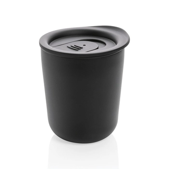 Antybakteryjny kubek termiczny 250 ml czarny, stal nierdzewna i PP, 250ml, czarny P432.091
