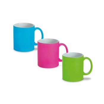LYNCH. Kubek ceramiczny 350 ml z neonowym wykończeniem, Jasno zielony 93886-119